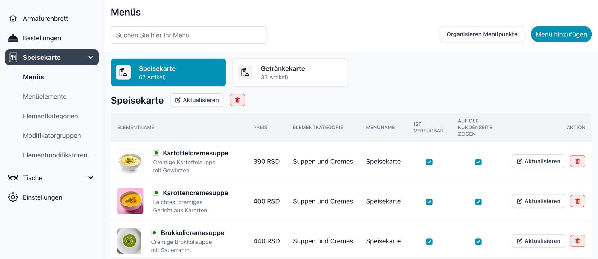 Qrest Admin Demo